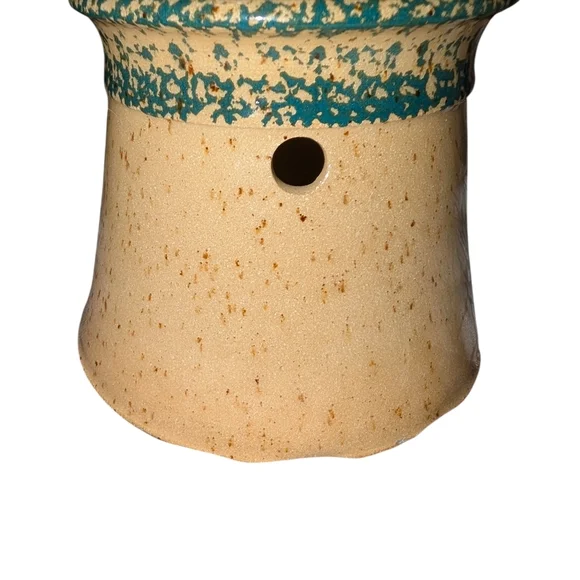 Vintage Snowman Candle Holder - Homemade Pottery - Picture 2 of 4